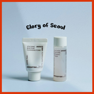 [MINI] INNISFREE vulcânico BHA poro de limpeza de espuma/vulcânico Pha poros refinando conjunto de toner em Oferta na Shopee