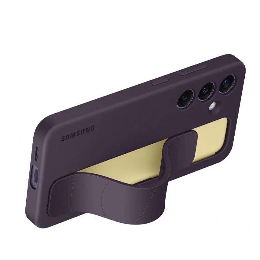 Capa Protetora Silicone com Cinta Samsung Galaxy S24 -dark violet