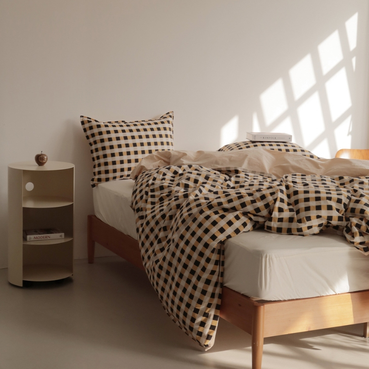 SHAREROOM Roseta paris check 60 Roupa De Cama De hotel De Alta Densidade-Amarela (S/Q/K)