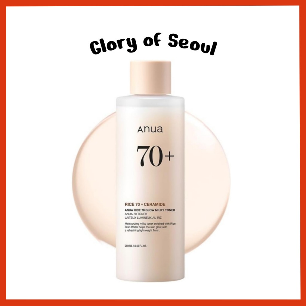 ANUA Rice 70 Glow Milky Toner, 250ml / 40ml em Oferta na Shopee