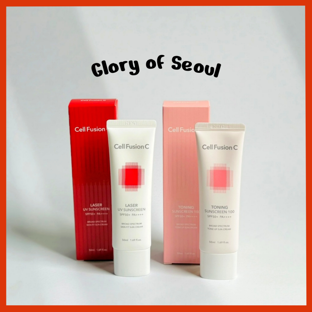 CELL FUSION C Sunscreen SPF50+ PA++++ (50ml) (6Types) Laser / Toning / Dark spot / Aquatica Cooling / Advanced Clear 100 / Derma Relief em Oferta na Shopee