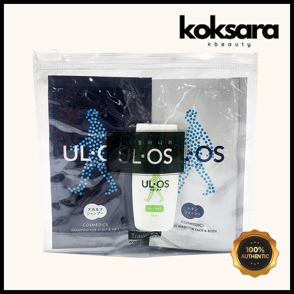 ulos travel kit skin milk, shampoo, skin wash em Oferta na Shopee