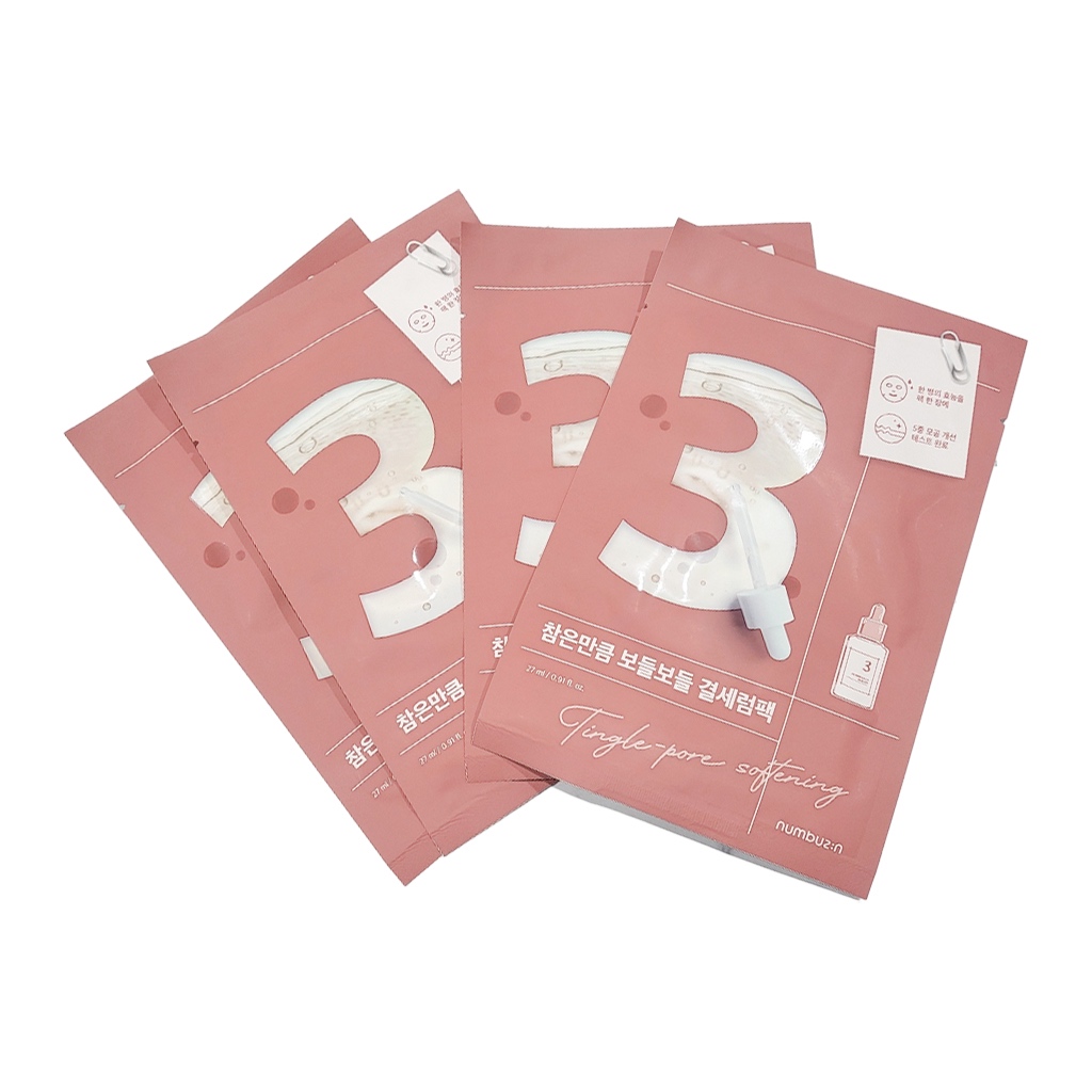 numbuzin no.3 tingle-pore softening sheet mask 27ml/ 4ea