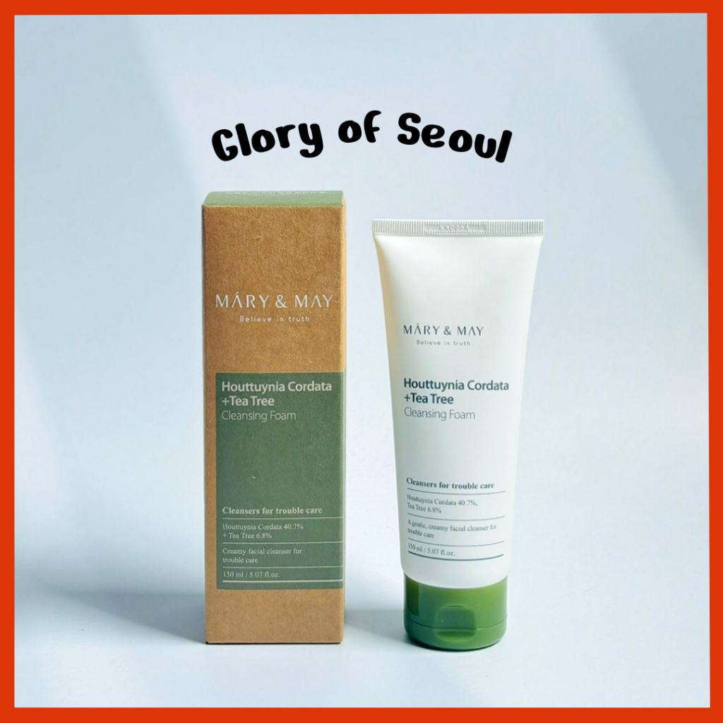 MARY&MAY Houttuynia Cordata + Espuma De Limpeza De Árvore De Chá, 150ml em Oferta na Shopee