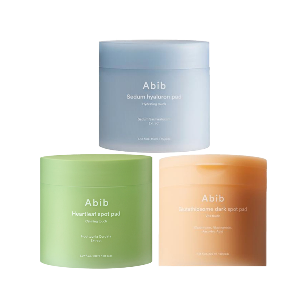 abib pad 3types (hyaluron, heartleaf, dark spot) em Oferta na Shopee