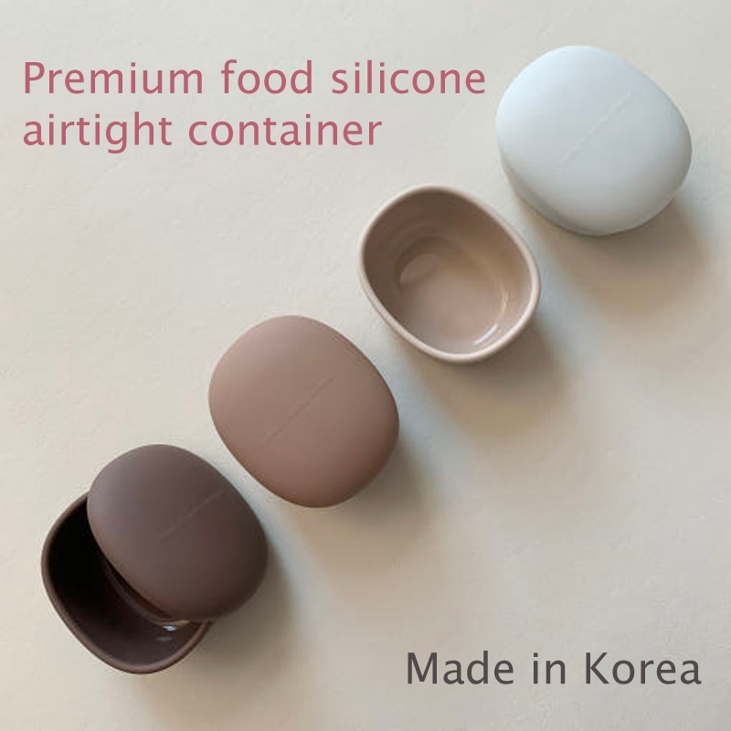 Prism Pearl Fabricado Na Coreia Recipientes Herméticos De SILICONE Premium Para Armazenamento E Porcionamento De Arroz Congelado-180ml , 300ml/Sem BPA/Caixa De Almoço/De Alimentos Bebês