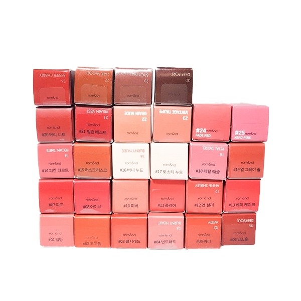 rom&nd romand zero velvet tint no.18 ~ no.25