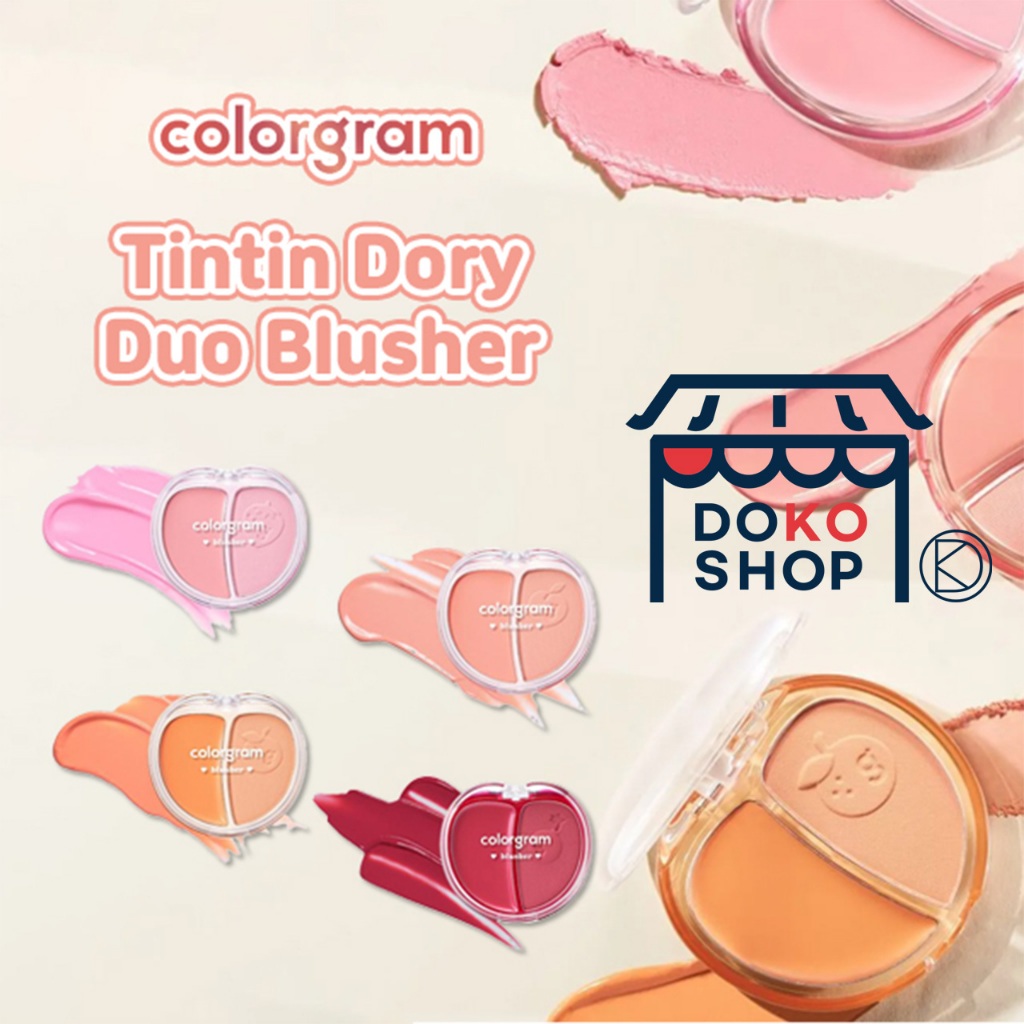 [K-BEAUTY] Blush COLORGRAM Tintin Dory Duo | Maquiagem Para Bochechas 2 Em 1 Easy Tono-On-Tone Soft Blend Cor Natural-Loja DOKO (Diário KOrea)