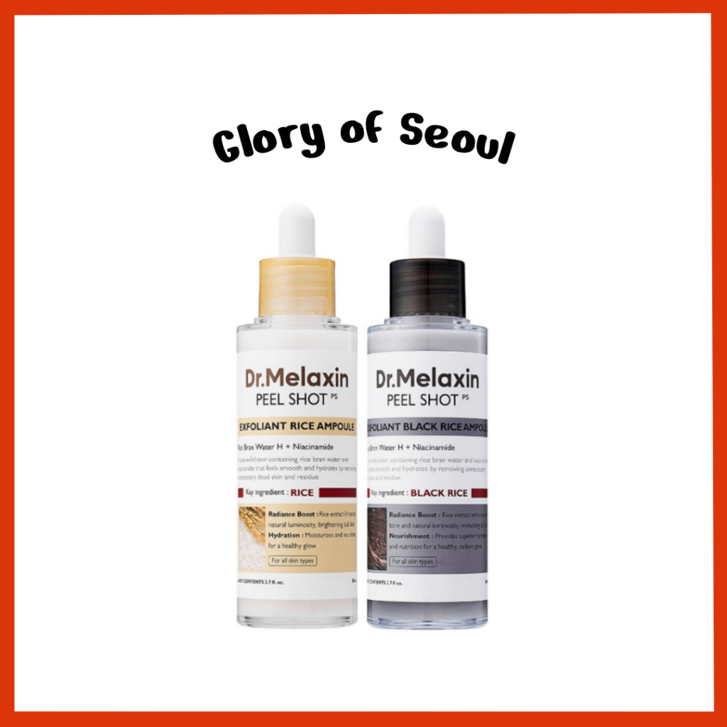 Dr.melaxin Peel Shot Ampola Esfoliante  2tipo (Arroz Branco , Preto), 80ml em Oferta na Shopee