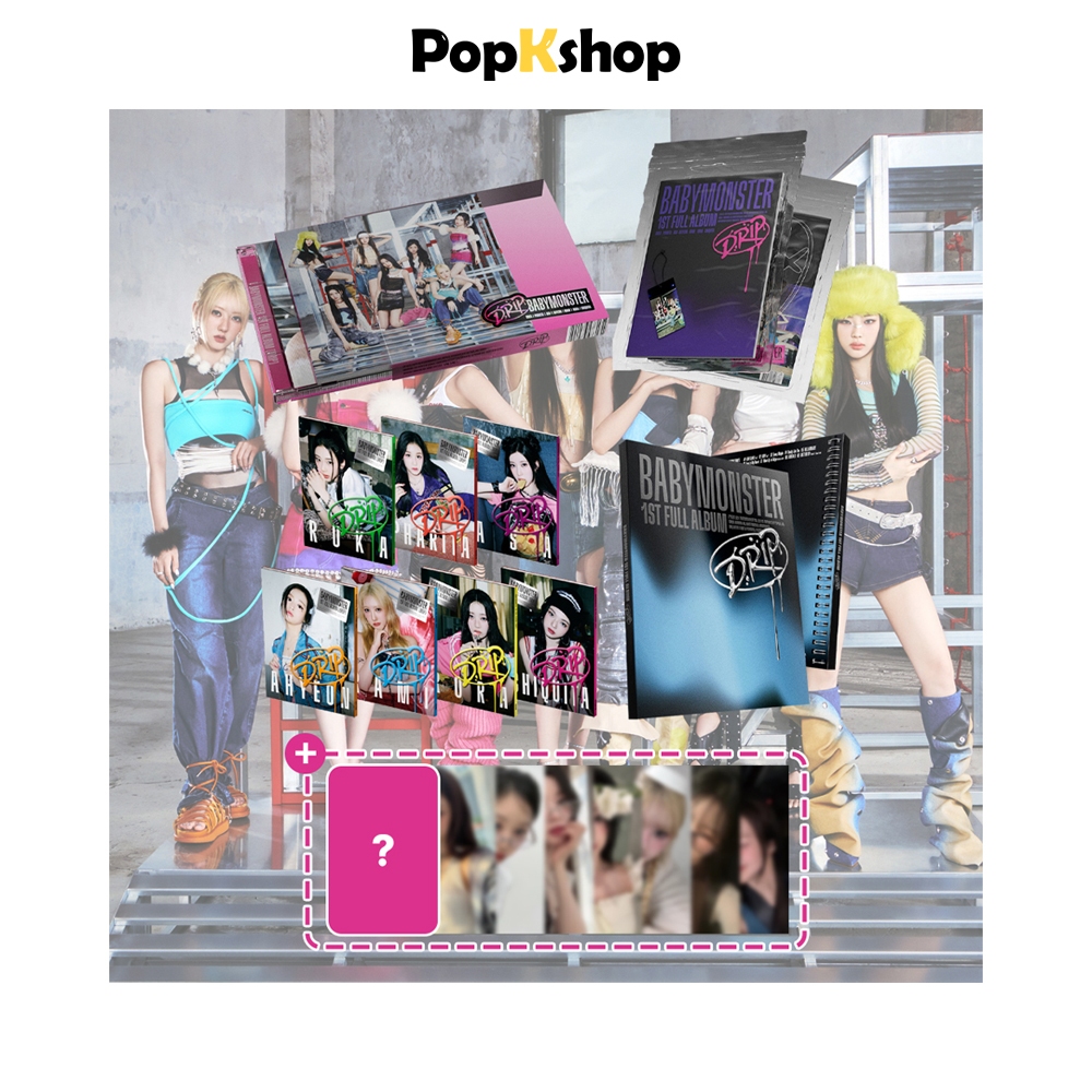 [Brinde] BABYMONSTER 1o Full Álbum [ DRIP ] ZIP LOCK Ver / BINDER Ver / JEWEL CASE Ver / YG TAG Ver