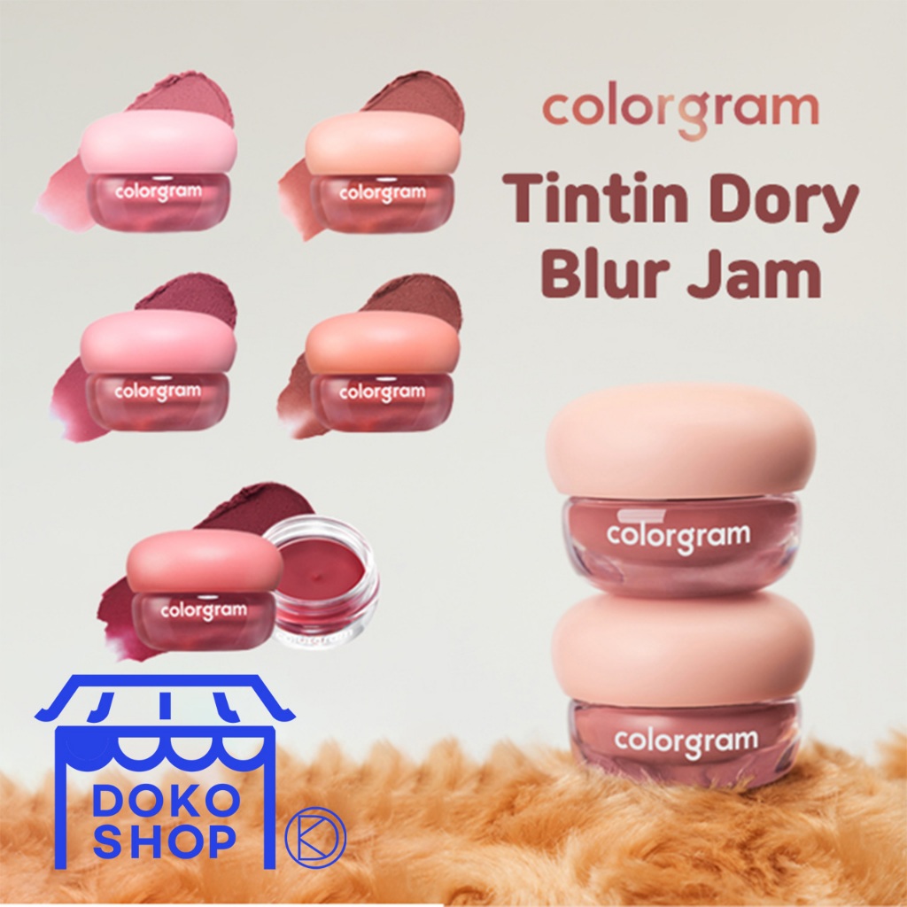 [K-BEAUTY] COLORGRAM Tintin Dory Blur Jam | Mousse Multifuncional Com Filtro Para Lábios E Bochechas Acabamento De Veludo Não Seco-Loja DOKO (Diário Na KOrea)