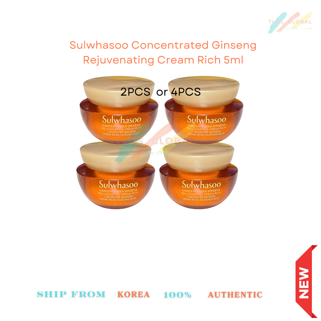 2pcs Sulwhasoo Concentrado Ginseng Creme Rejuvenescedor Ou Rico Novo Cream or Cream Rich NEW