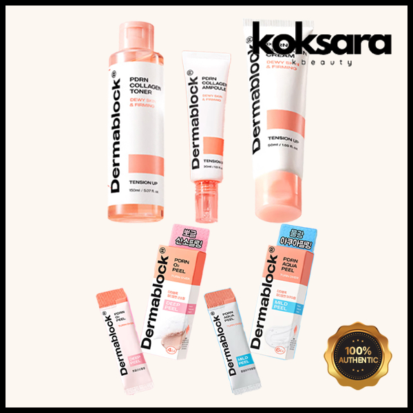 Dermablock PDRN Collagen Toner 150ml, Ampoule 30ml, Cream 50ml, Aqua Peel 3ml*6ea, O² Peel 6ml*4ea