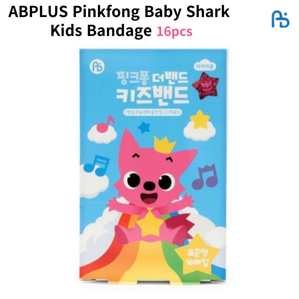 Bandagem Infantil ABPLUS Pinkfong Baby Shark 16 Unidades