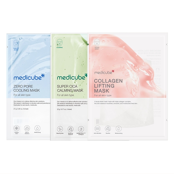 Máscara Refrescante medicube Colágeno Cica 3 Tipos 27g 1ea Envio Da Coreia