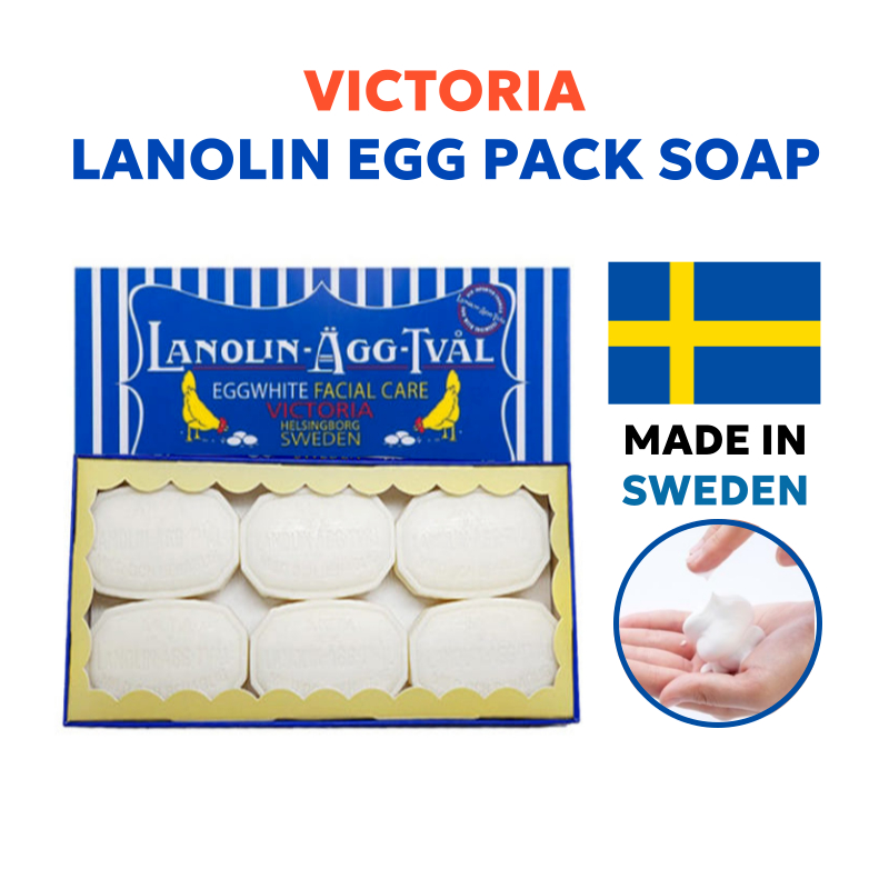 VICTORIA Suécia Novo Sabonete De Lanolina Egg Pack 50g x 6ea-Aperto De Poros E Controle De Sebo