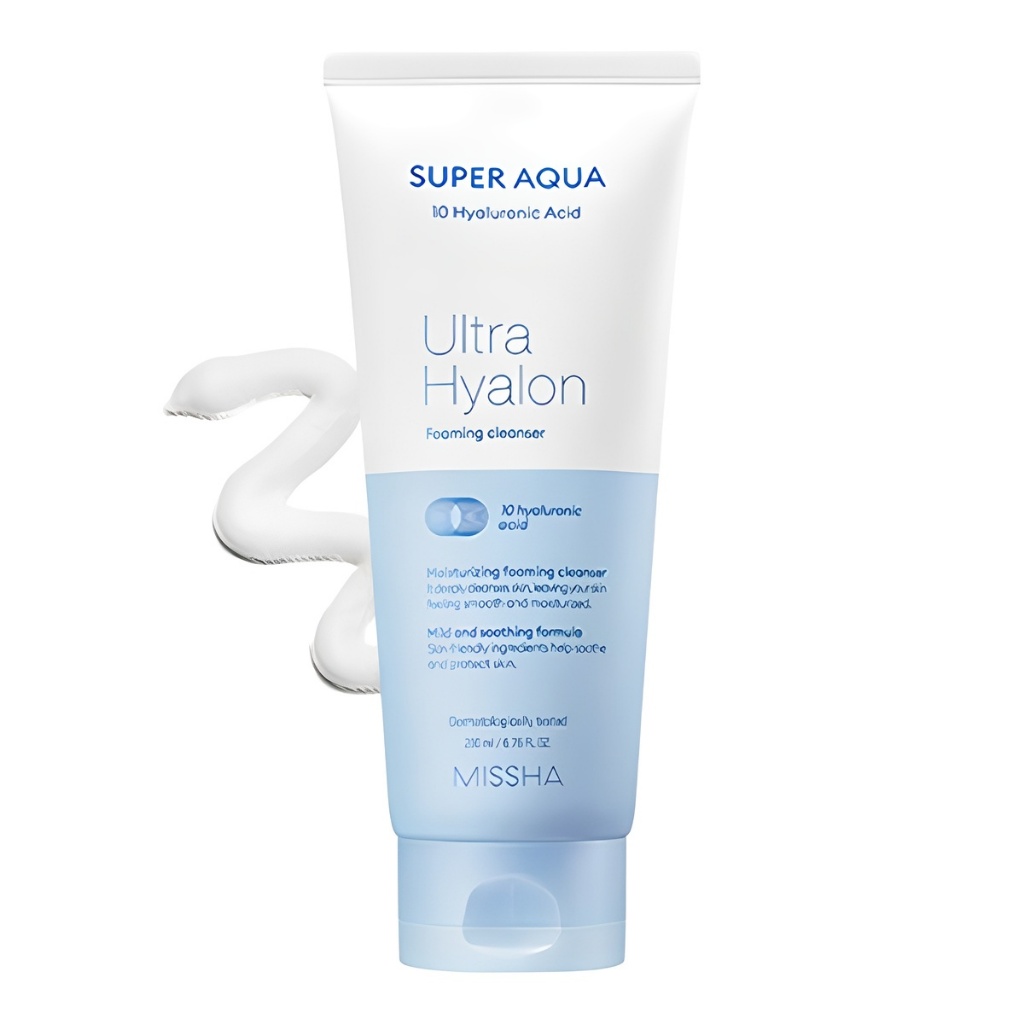 [Autêntico] MISSHA Fabricado Na Coreia Super Aqua Ultra Hyalron Espuma De Limpeza 200ml