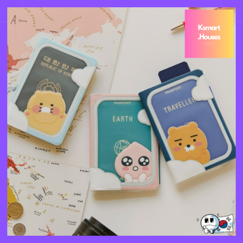 Capa Para Passaporte Kakao Friends 3 Tipos Ryan , Apeach , Chunsik