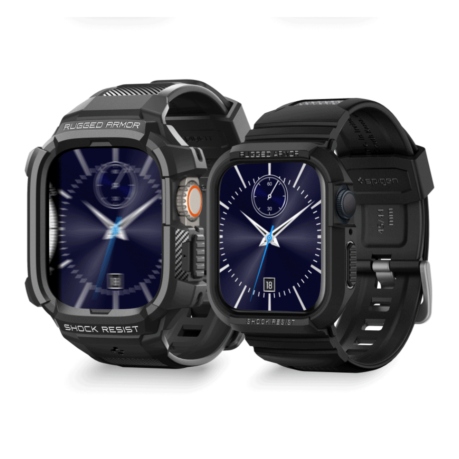 Spigen-Capa Ruggged Armor pro + Conjunto De Pulseira Compatível Com Apple Watch 