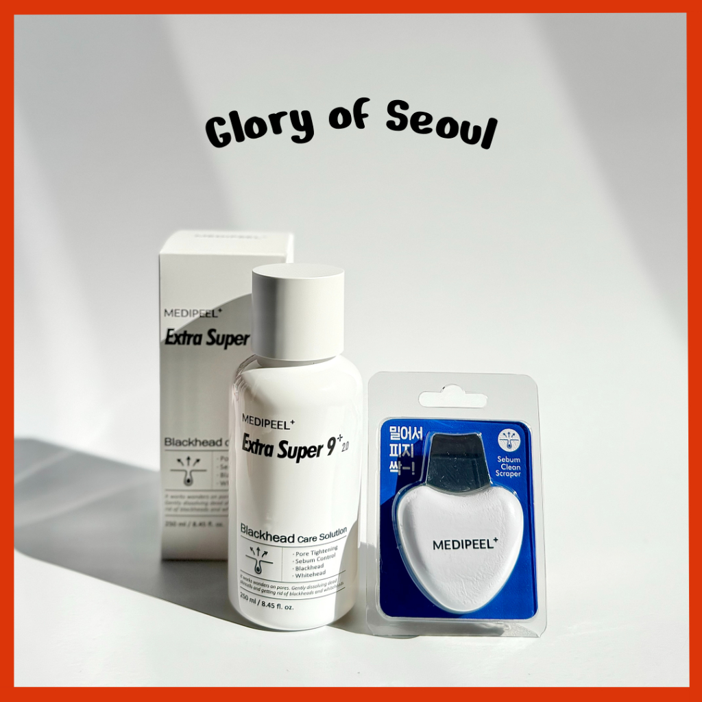 [CONJUNTO] MEDI-PEEL Super 9+ de 9+ 2.0 Limpador de sebum e conjunto de raspadores
