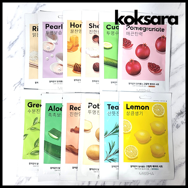 Missha Airy Fit Sheet Mask 12 Types 1ea 19g - Beauty