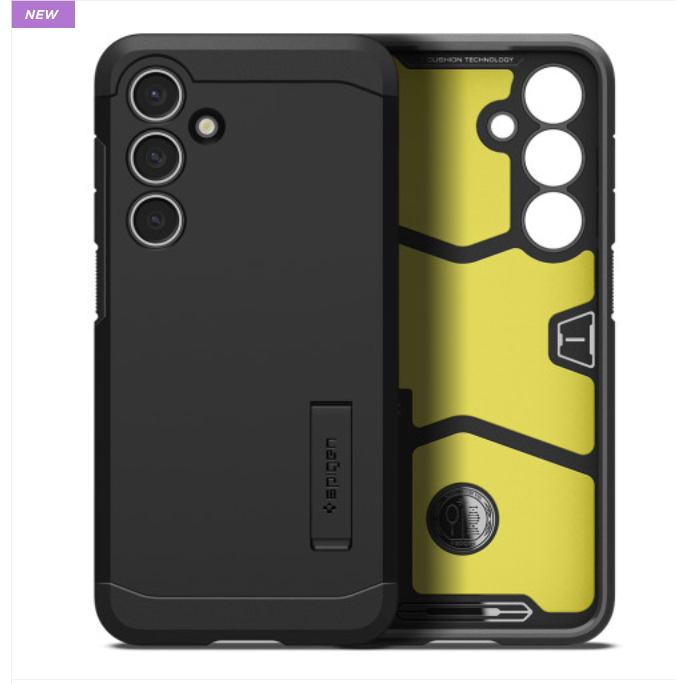 Spigen-Capa Preta Hard Bumper Tough Armor Para galaxy s24 fe/original Oficial Autêntico