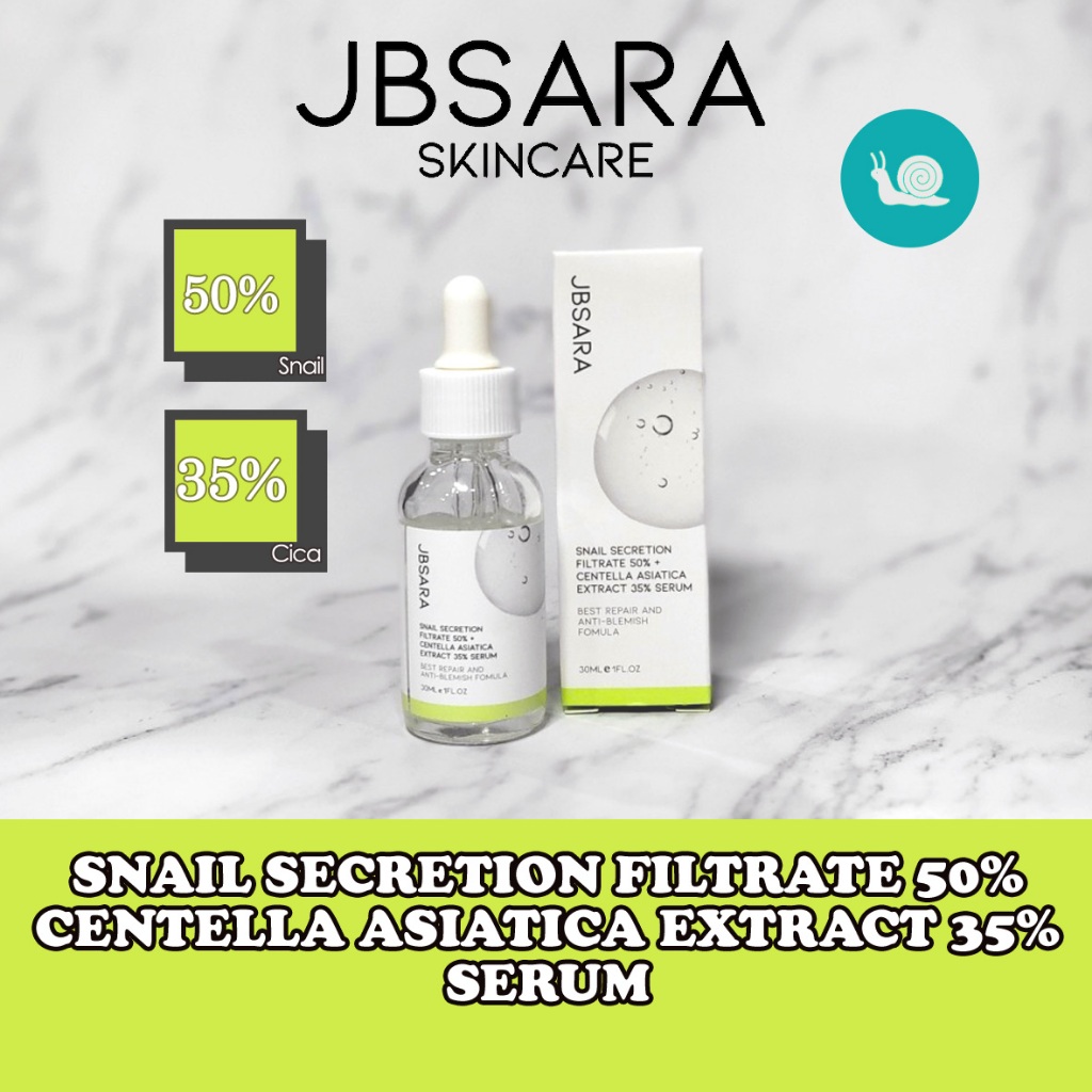 JBSARA Snail Secretion Filtrate 50% + Centella Asiatica Extract 35% Serum 30ml(exp 2025.12) - Beauty