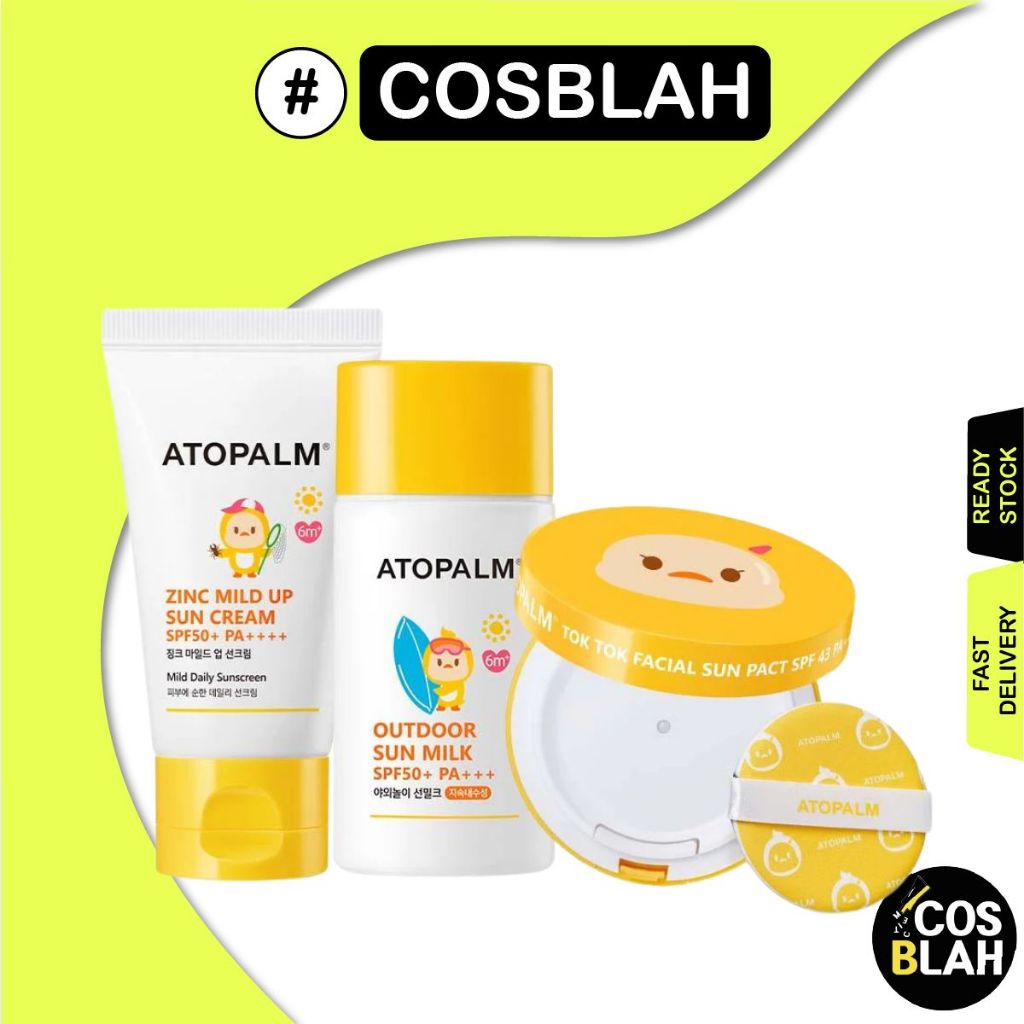 Coleção Atopalm Kids Sun Care [Creme Solar/Leite Bastão Pacto Loção Almofada De Limpeza Pura]