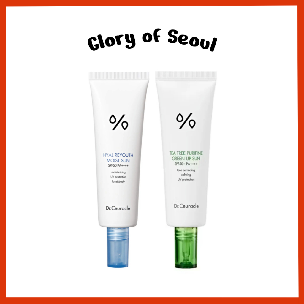 DR.CEURACLE Hyal Reyouth Moist Sun 50ml, Tea Tree Purifine Green Up Sun 50ml em Oferta na Shopee
