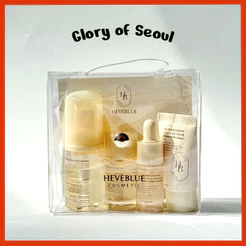 HEVEBLUE SALMON CEULING CENTELLA Special Travel Kit Bag (limpador / creme / ampoule / toner)