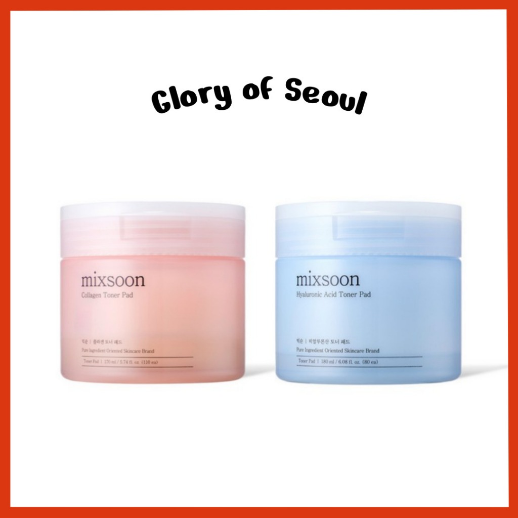 [Novo] Mixsoon Toner Pad (2 tipos) Toner Pad, (110ea) / toner de ácido hialurônico Pad, 180ml (80a), 170ml em Oferta na Shopee
