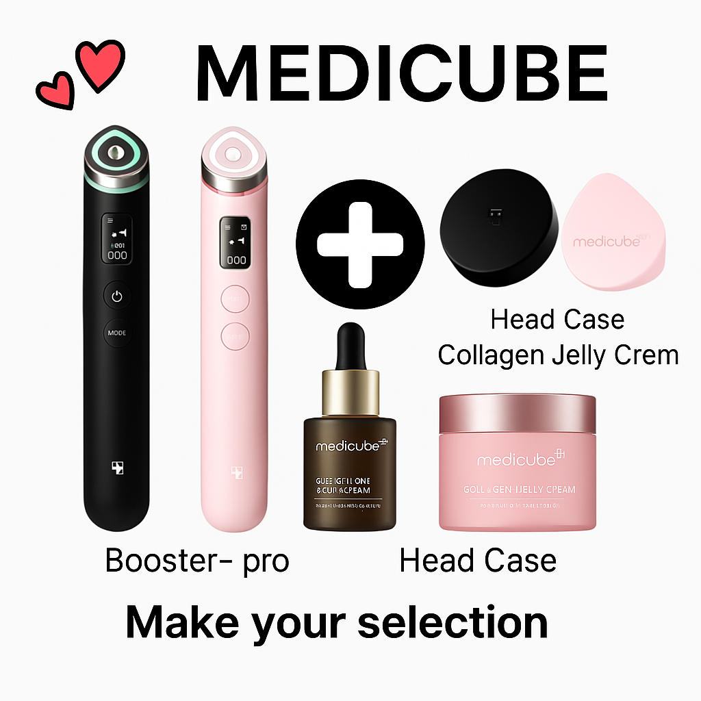 Dispositivo Medicube Age-R Booster Pro + Capa De Cabeça + 1 Ano De Garantia/Sérum Brilhante De Glutationa/Creme De Gelat
