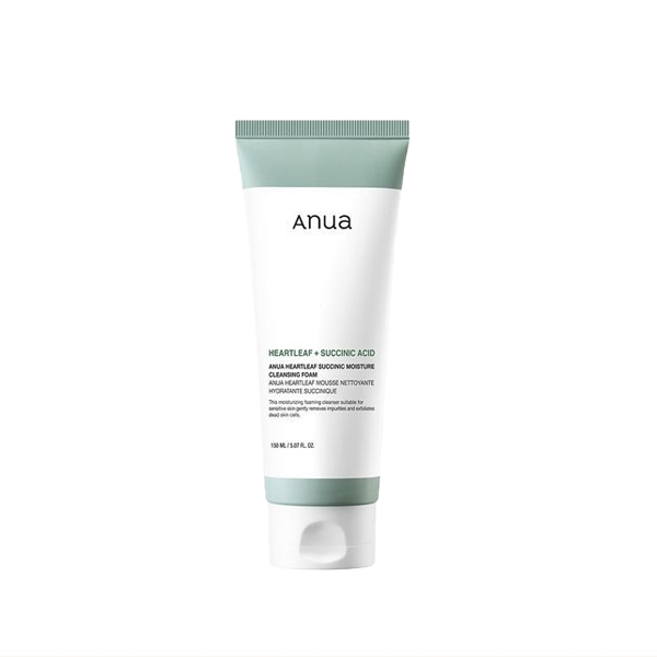 anua heartleaf succinic moisture cleansing foam 150ml - Beauty
