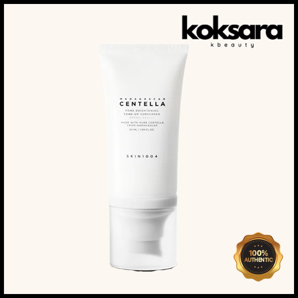 skin1004 madagascar tone brightening tone up sunscreen solar protetor spf50+ PA++++ 50ml em Oferta na Shopee