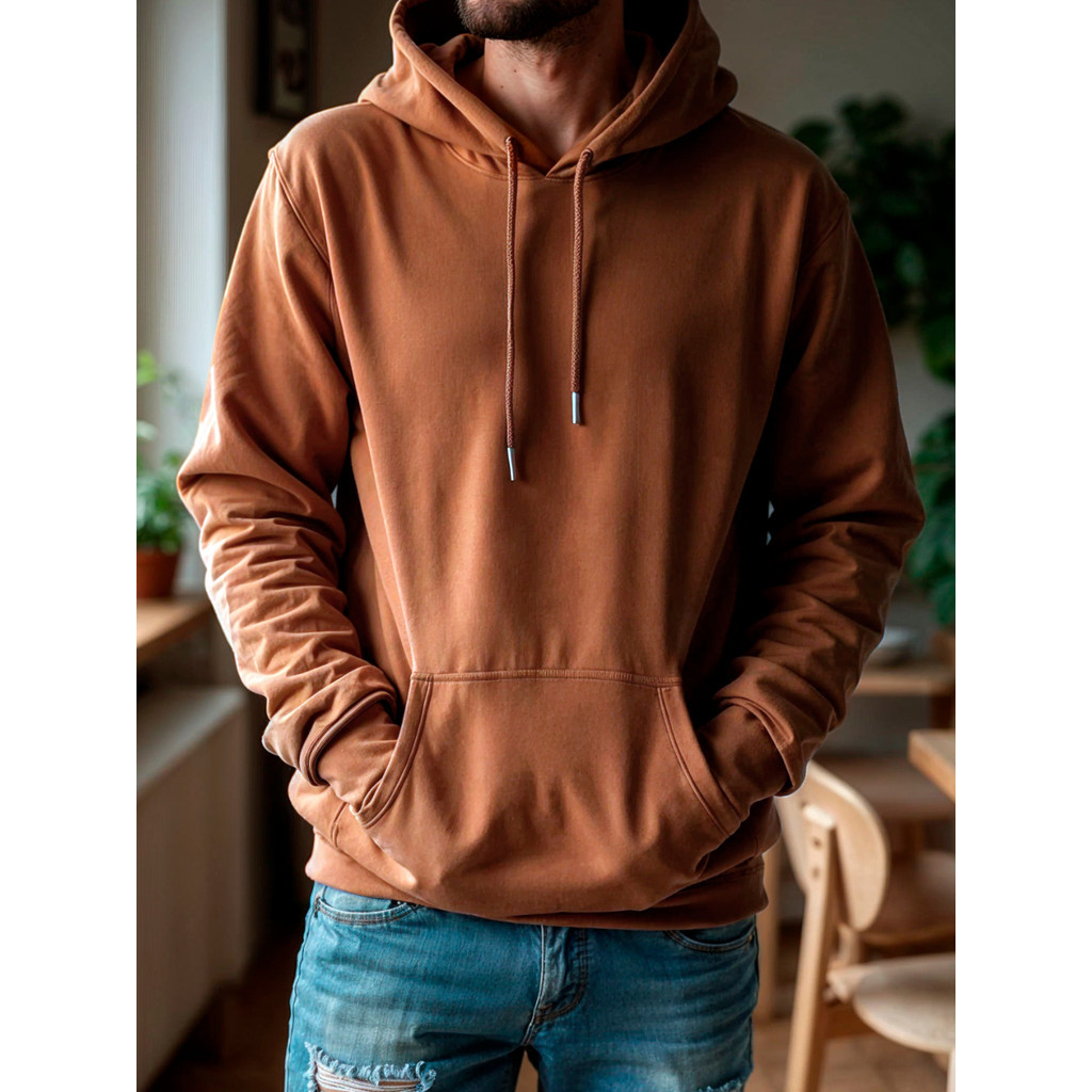 Moletom Masculino Canguru Com Capuz Liso Blusa de Frio Moleton Casaco Blusao Inverno Premium Moletom