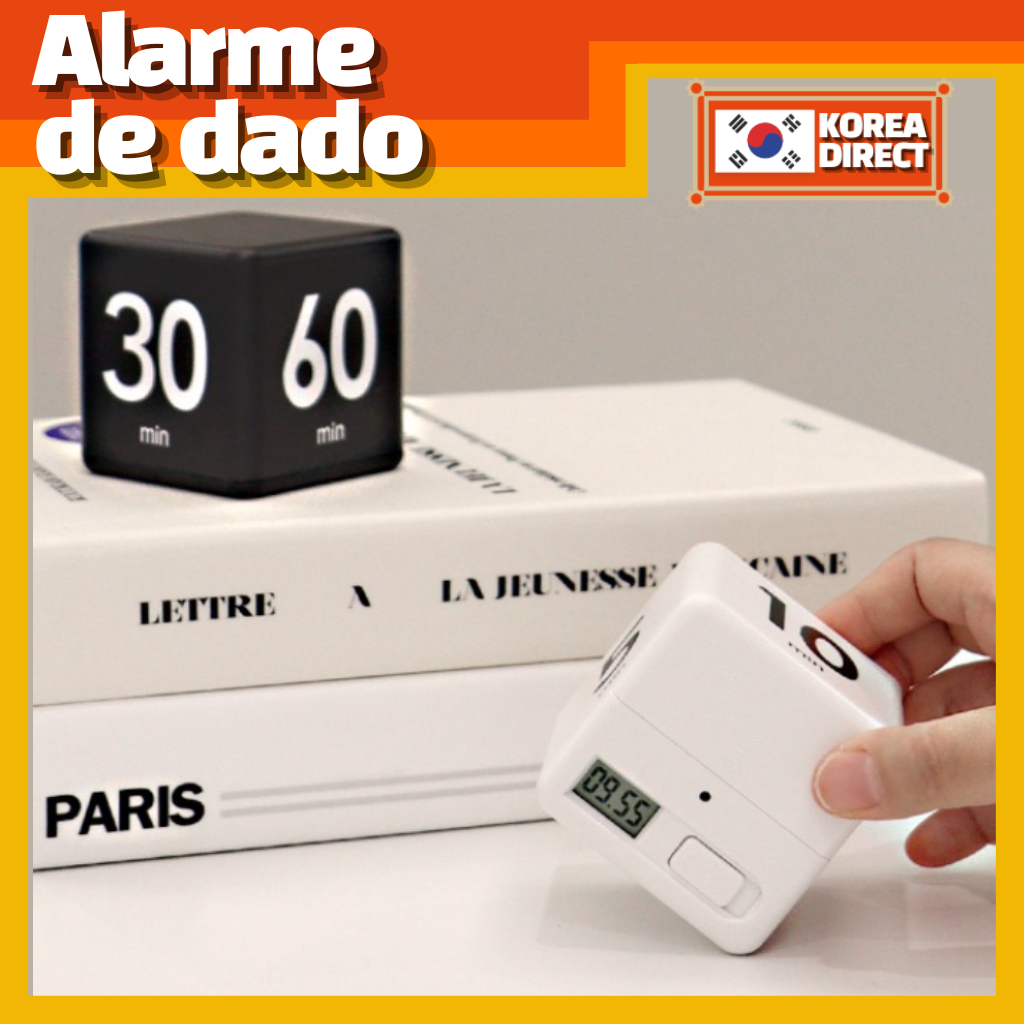 DICE Timer – Temporizador De Alarme Em Cubo Rotação Fácil Controle De Sensor De 6 Eixos Tipos De 10