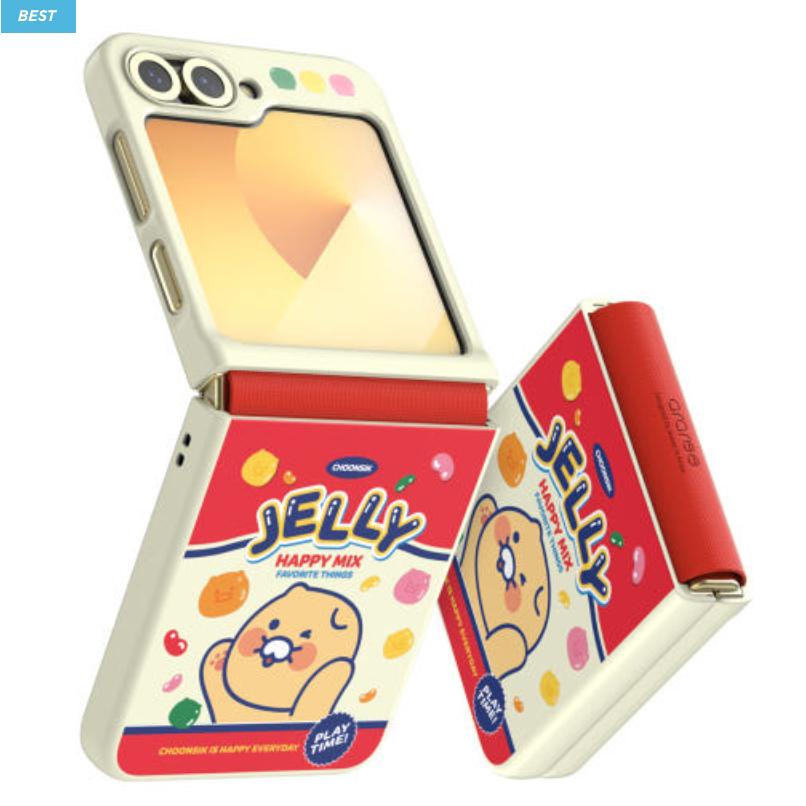 Araree X Kakao choonsik-Capa Rígida De Dobradiça Magnética Para galaxy z flip 6/flip6 Fofa