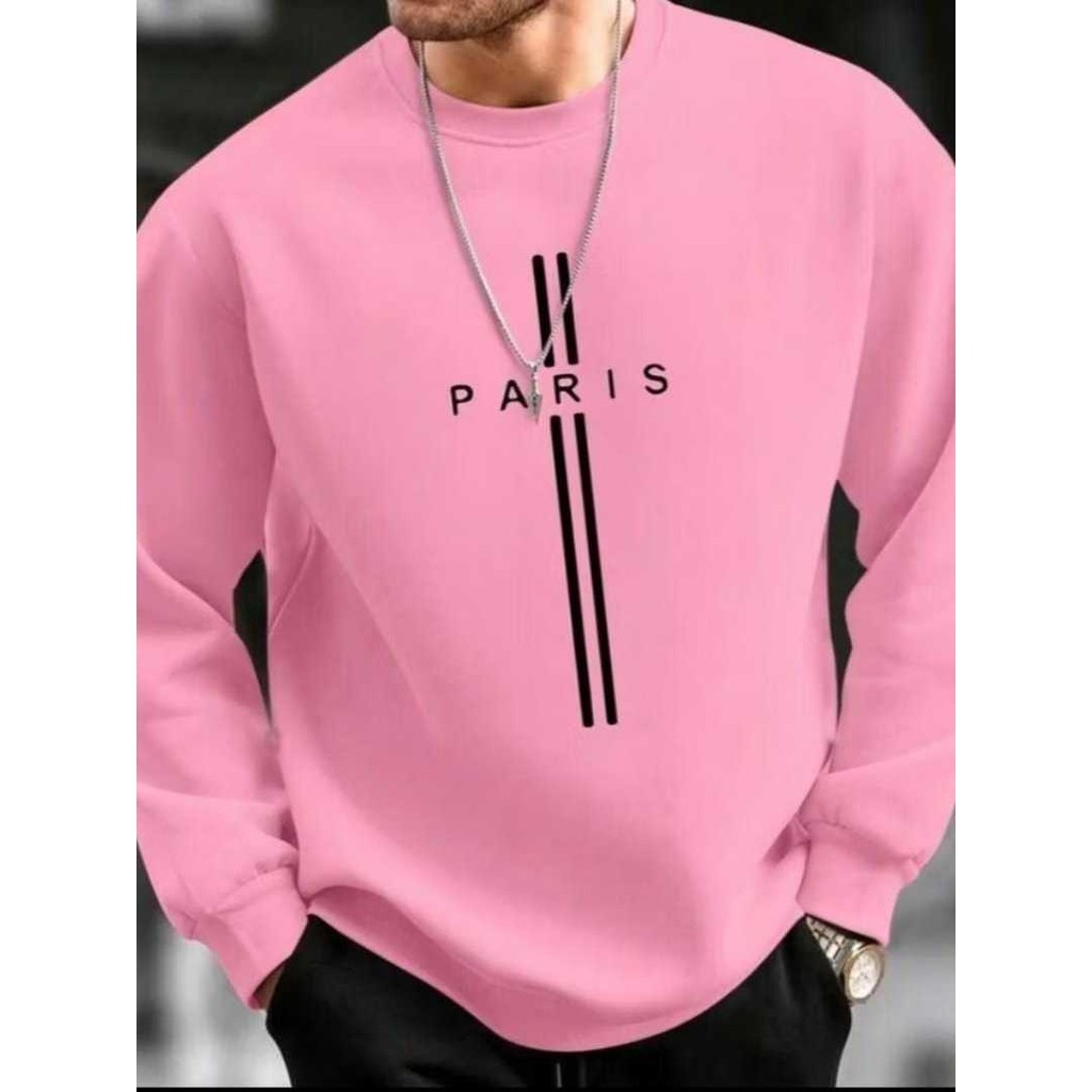 Blusa de Frio Gola Redonda Moletom Estampado Paris Unissex  Feminino e Masculino Qualidade Premium