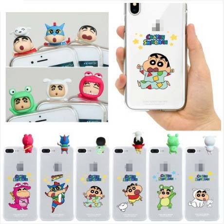 CRAYON SHINCHAN Genuíno { iPhone 17/16/15/14 | Galaxy S25/S24 } Figura De Capa D