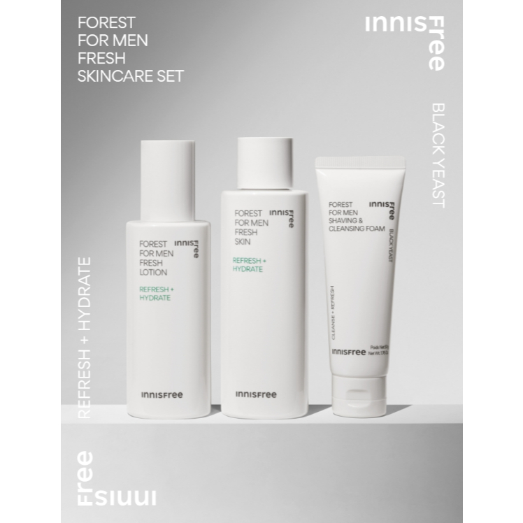 Conjunto De Cuidados Com A Pele Fresca Innisfree Forest For Men