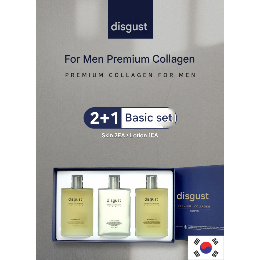 Conjunto Básico De Colágeno Premium Masculino Ekel Para Homens Da Coreia (Pele 2 + Loção 1)-2 De Cosmética Masculina Pre