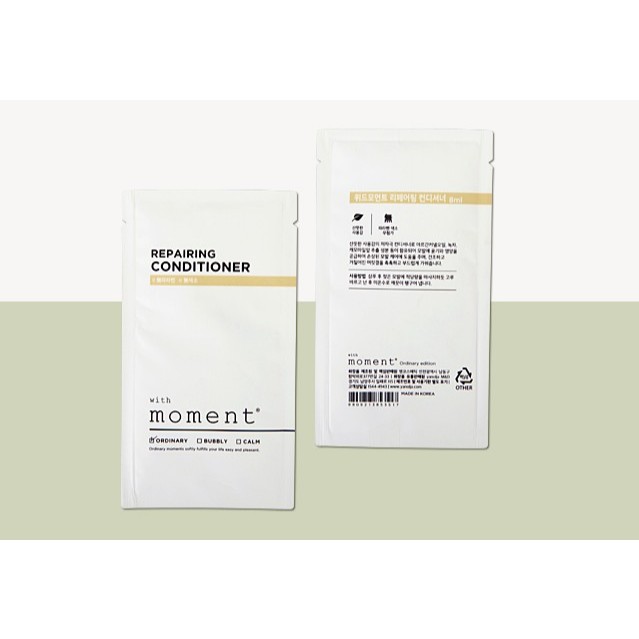 Detalhes do [AMOSTRA] WITH MOMENT Shampoo, Condicionador 2 Opções / 5pcs