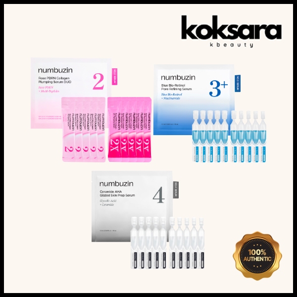 Numbuzin Serum Miniature 3 types 1.2ml 10ea - Beauty