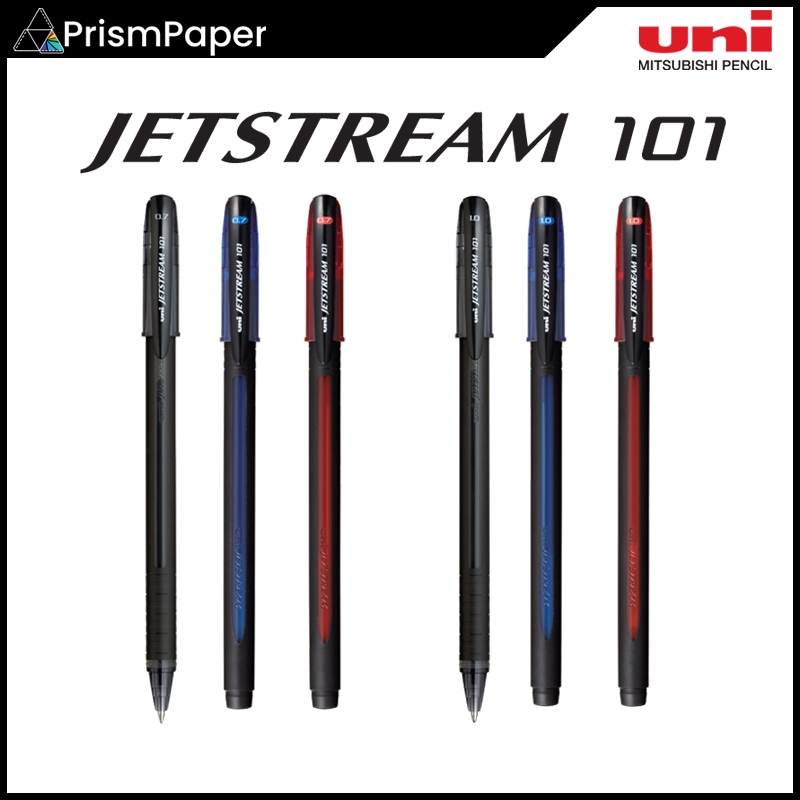 Caneta Esferográfica Uni-Ball Jetstream 101 0.7/1.0 Mm Com Tampa SX-101 Fabricada No Japão em Oferta na Shopee