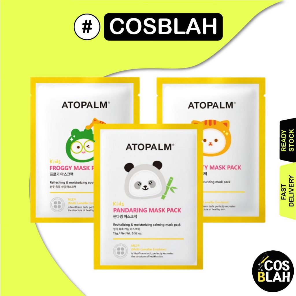 Pacote De Máscara Infantil Atopalm 5 Unidades-[Wild Kitty/Pandaring/Froggy]