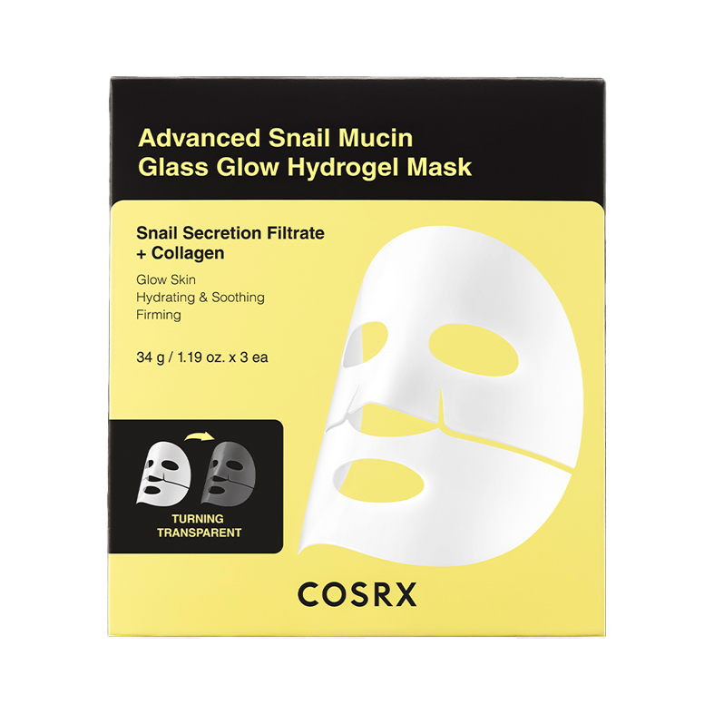 Cosrx Advaced Snail Mucin Glass Glow Hydrogel Mask 34g 3ea
