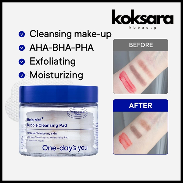 One-Day's You Help Me! Bubble Cleansing Pad 150ml 60pads em Oferta na Shopee