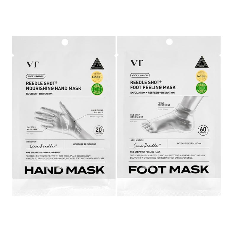 Vt Cosmetics Reedle Shot Hand Mask 16ml, Foot Mask 40ml