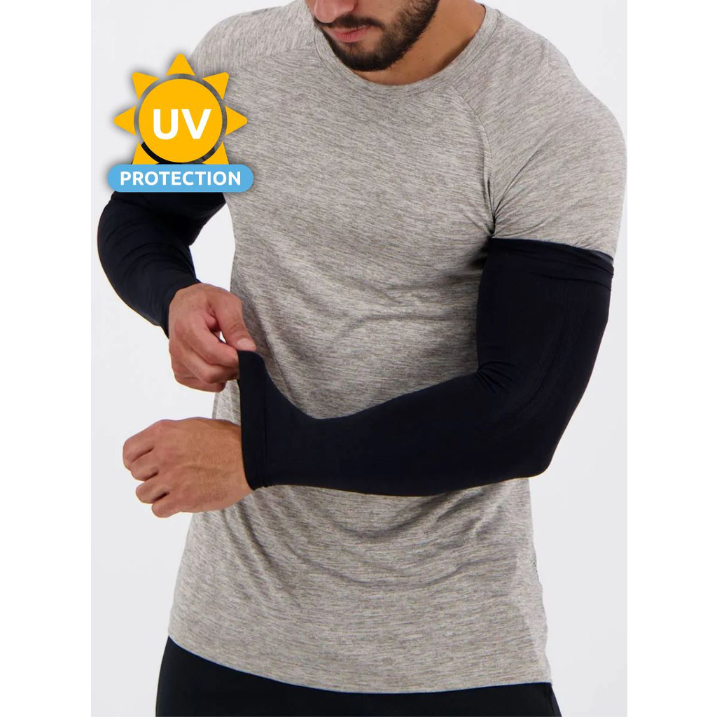 Par de manguito térmico Mangote proteção solar UV Fps 50+ segunda pele esportes em Oferta na Shopee