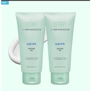 BRING GREEN Aloe Vera Gel Calmante 97 % 300ml + 300ml Hidratante Refrescante Cuidados Faciais E Corporais